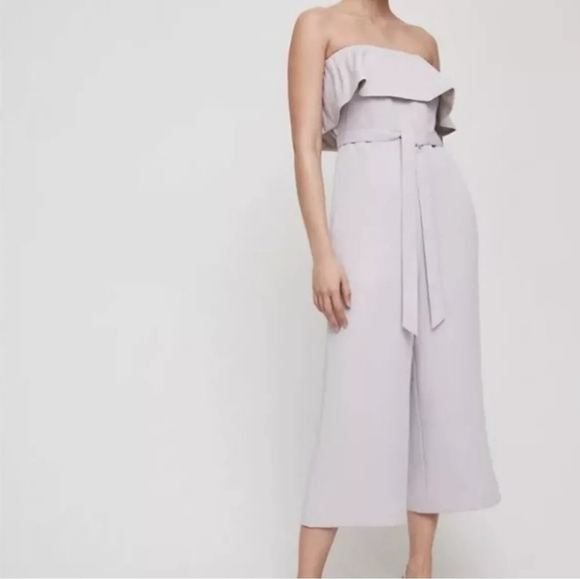 Babaton Pants - Babaton Strapless Flutter Altamira Jumpsuit